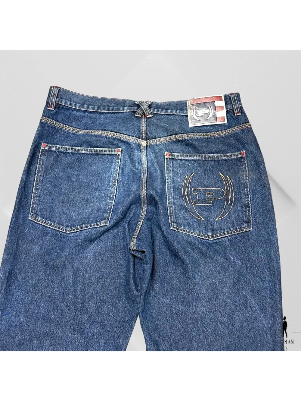 Vintage Phat Farm Jeans Mens 36x28  y2k baggy hip hop patchwork Fubu southpole